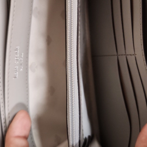 Kate Spade Gray Leather Zip Around Wallet - Picture 9 of 10